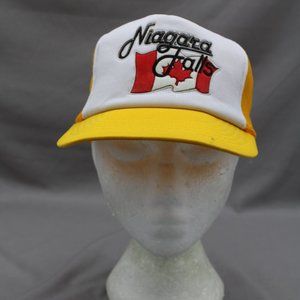 Vintage Screened Trucker Hat -Niagara Falls Canada Puffer Graphic-Adult Snapbac